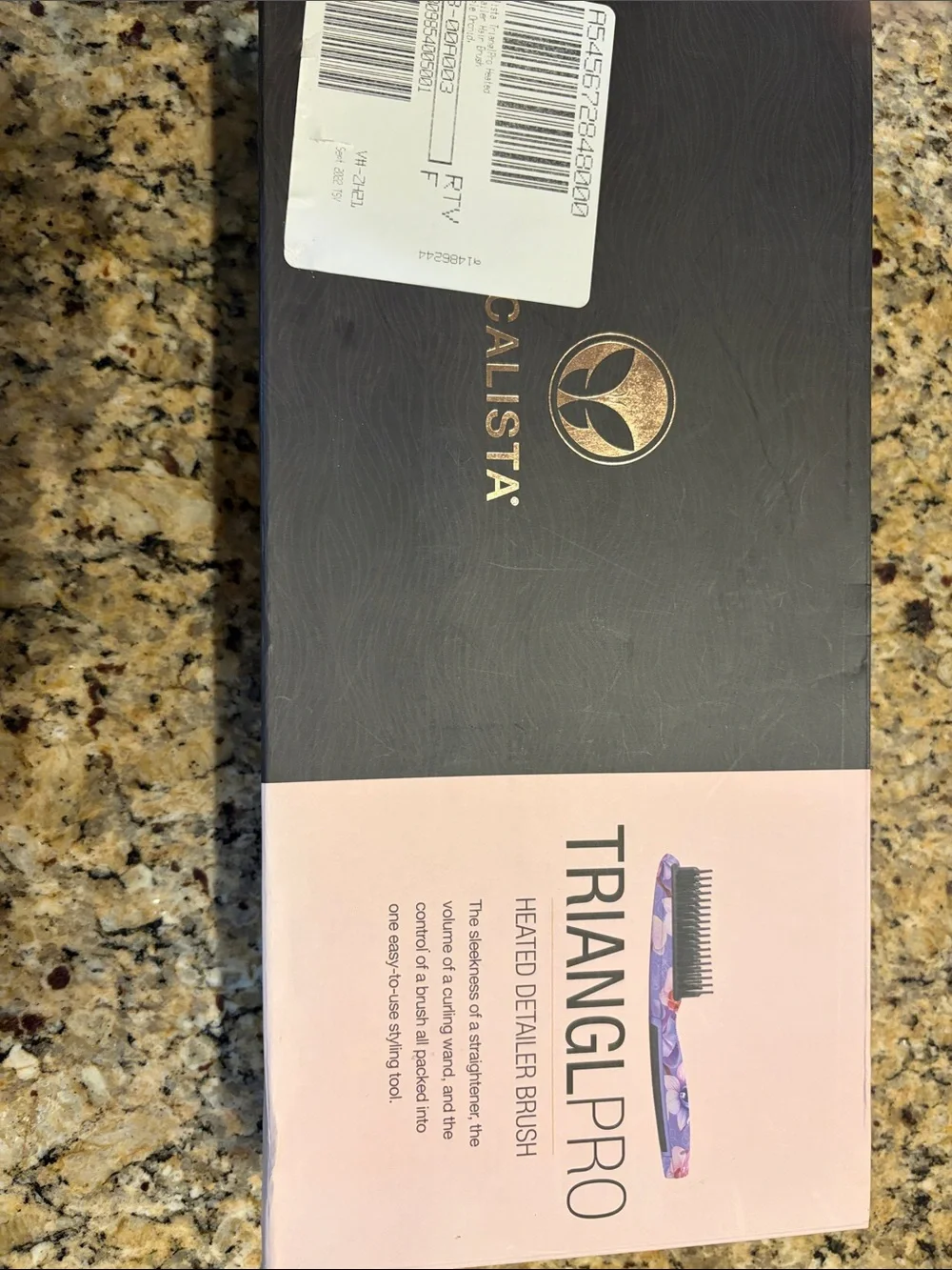 Calista Triangle Pro Heated Detailer Brush - Pink and Purple Camouflage